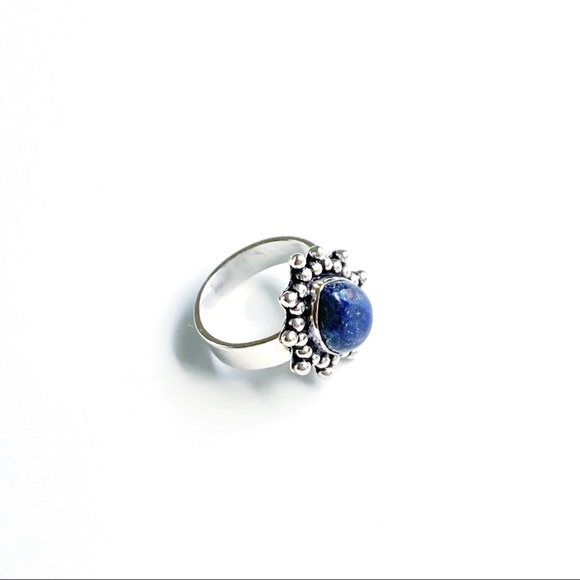 Lapis Lazuli Size 6.5 Handmade Silver Ring NEW Navy Blue Gemstone - Picture 4 of 13